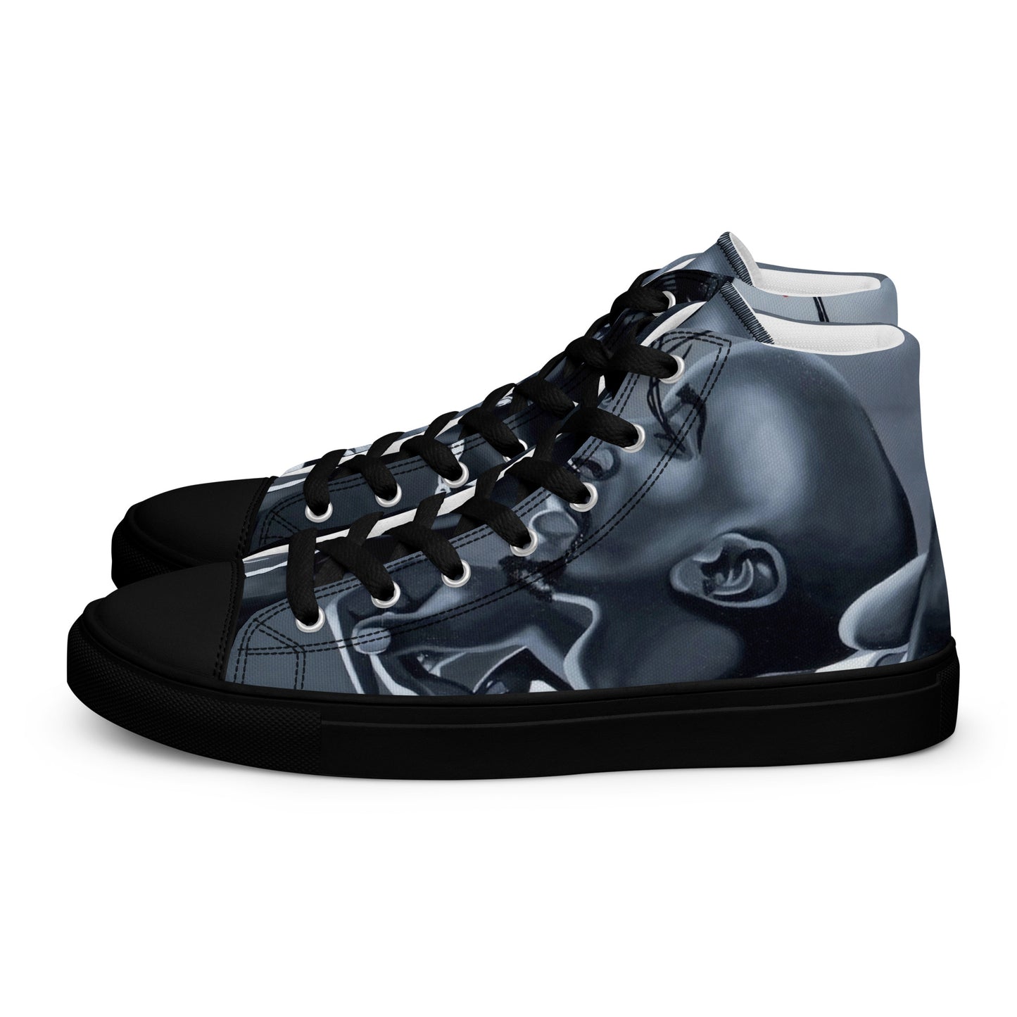 Microphone Fiend Men’s high top canvas shoes