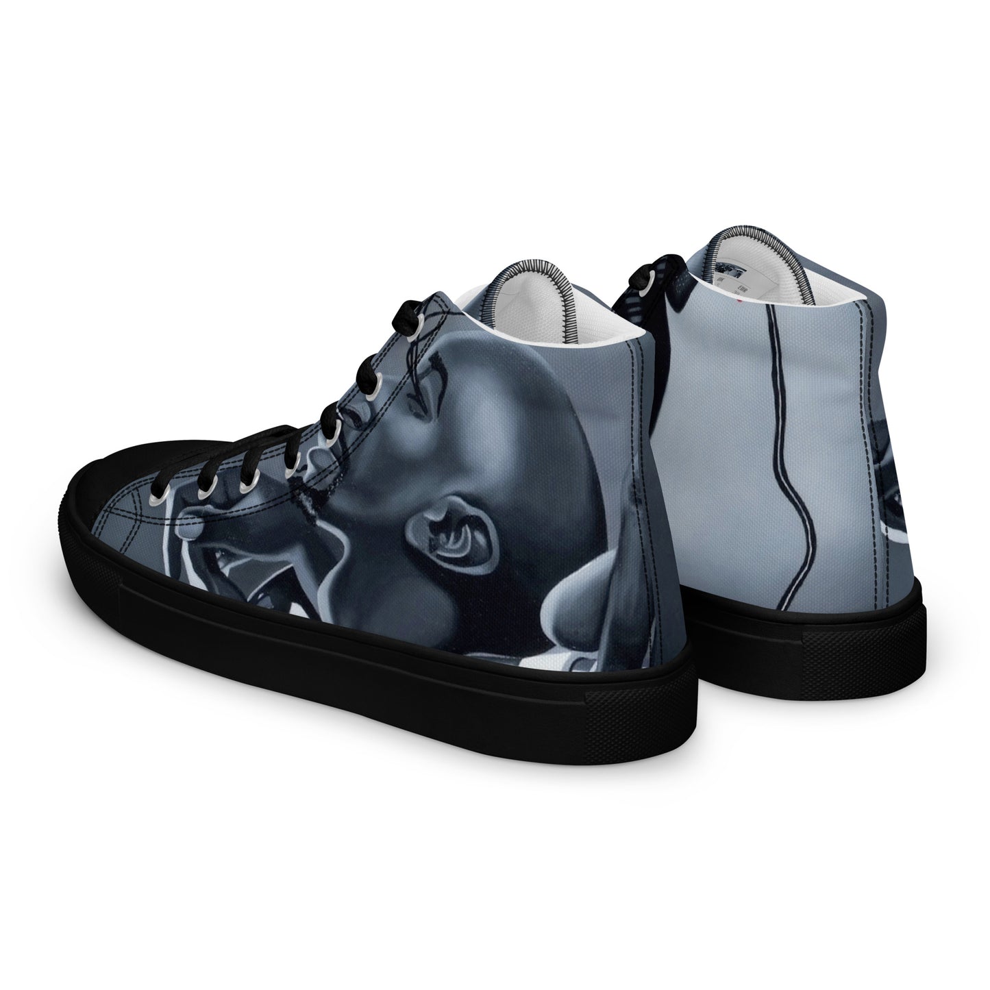 Microphone Fiend Men’s high top canvas shoes