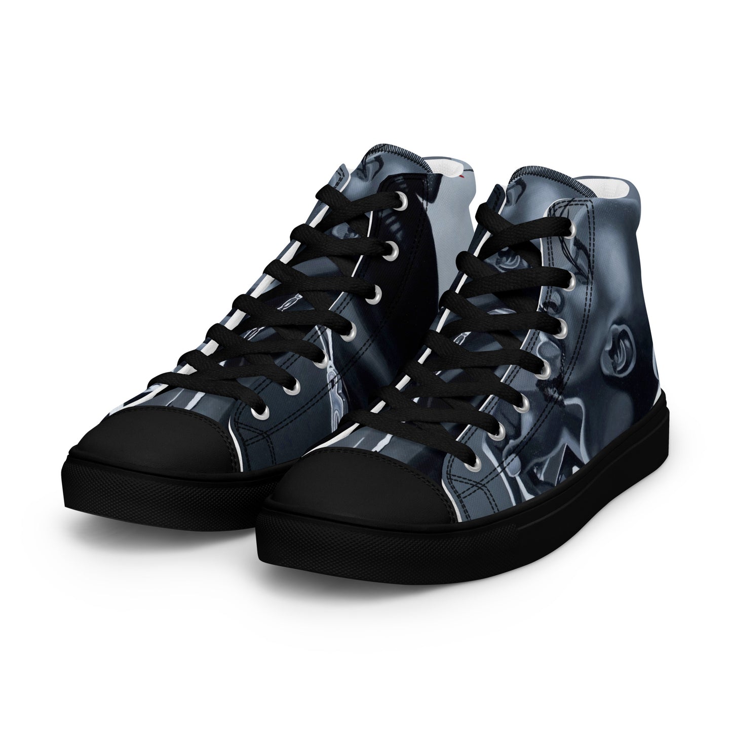 Microphone Fiend Men’s high top canvas shoes