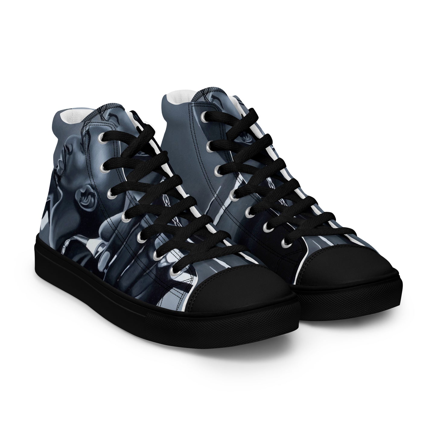 Microphone Fiend Men’s high top canvas shoes