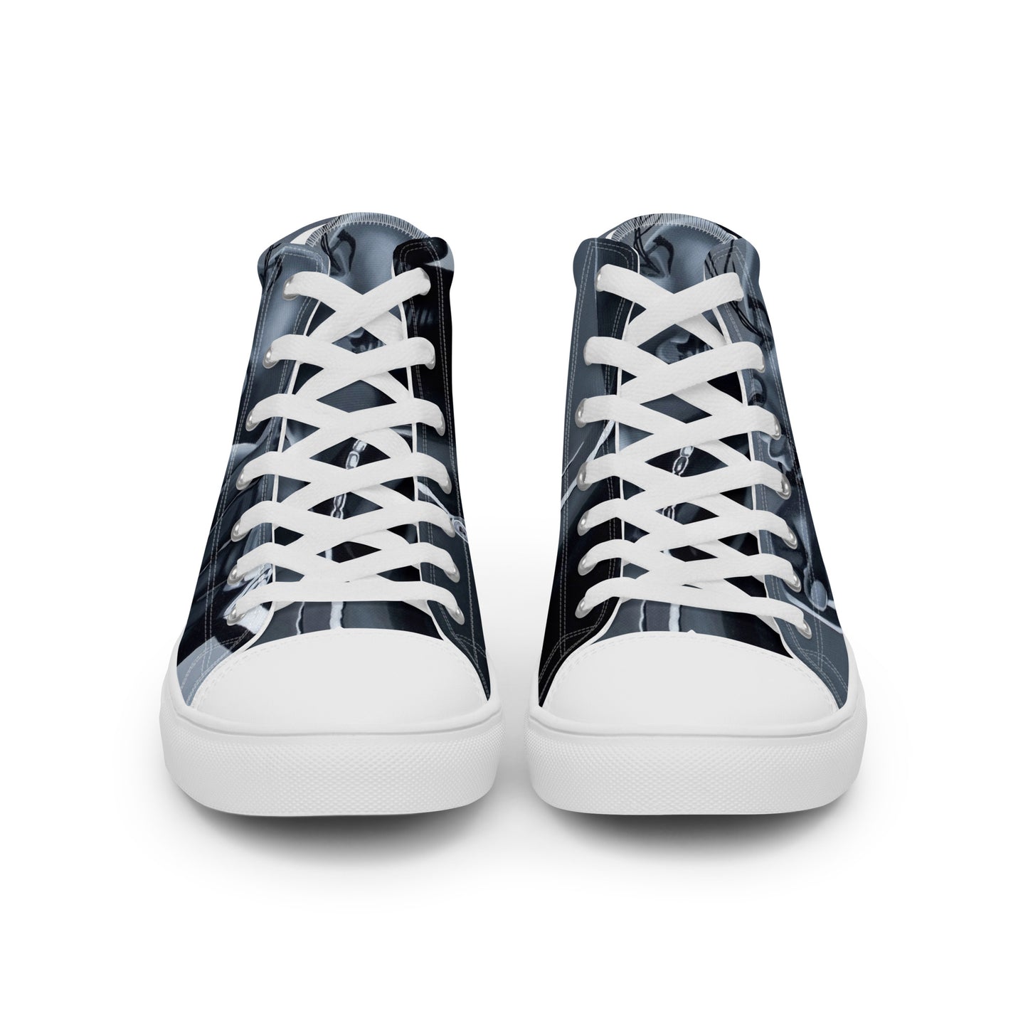 Microphone Fiend Men’s high top canvas shoes