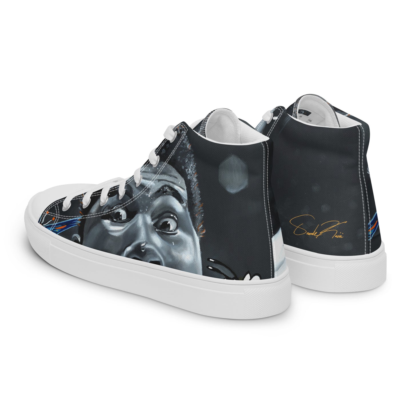 Sting Like A Bee high top canvas shoes