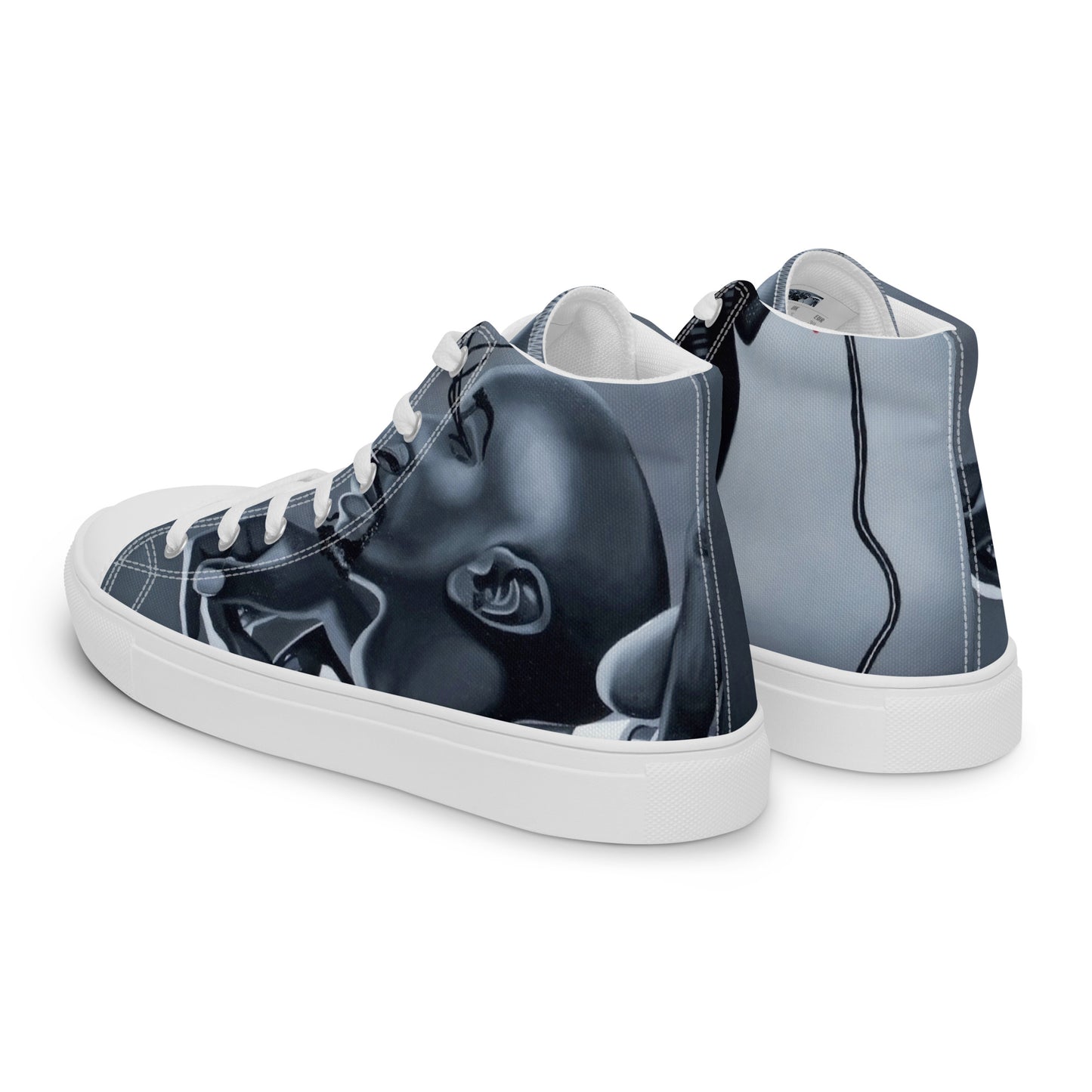 Microphone Fiend Men’s high top canvas shoes