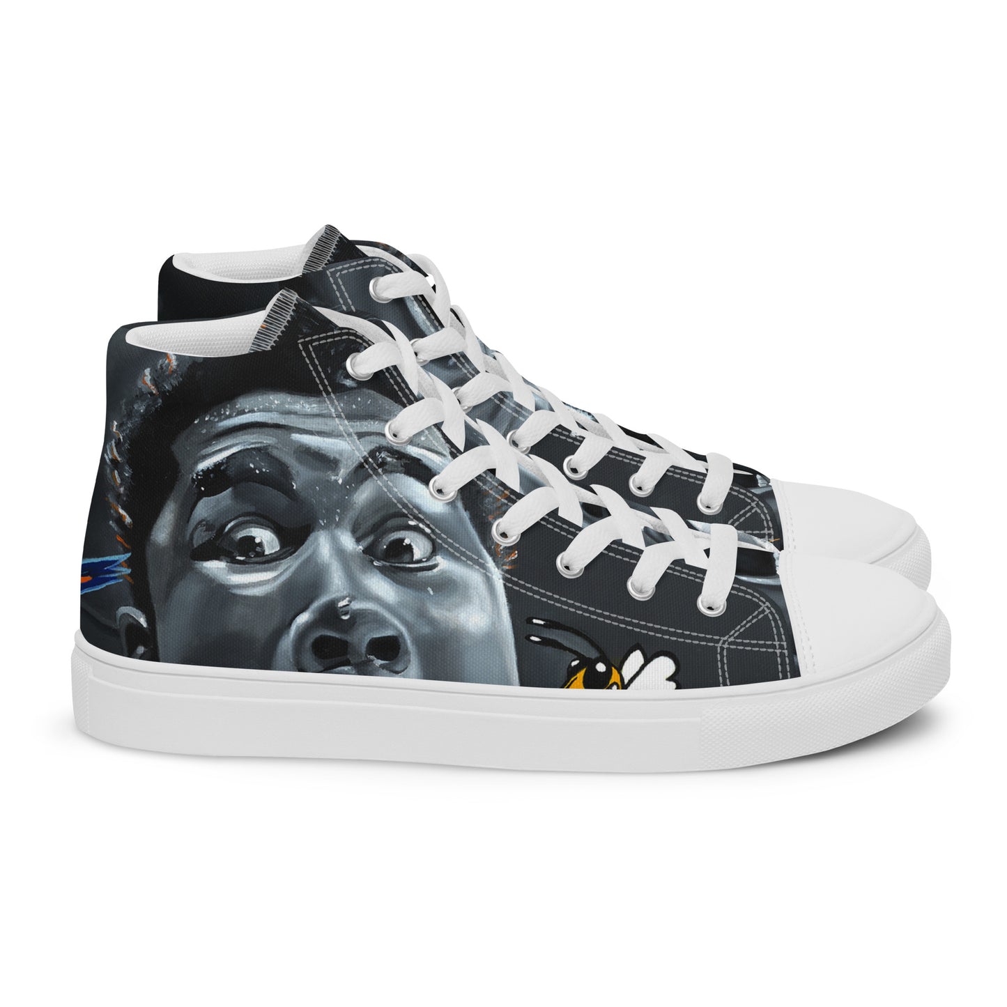 Sting Like A Bee high top canvas shoes