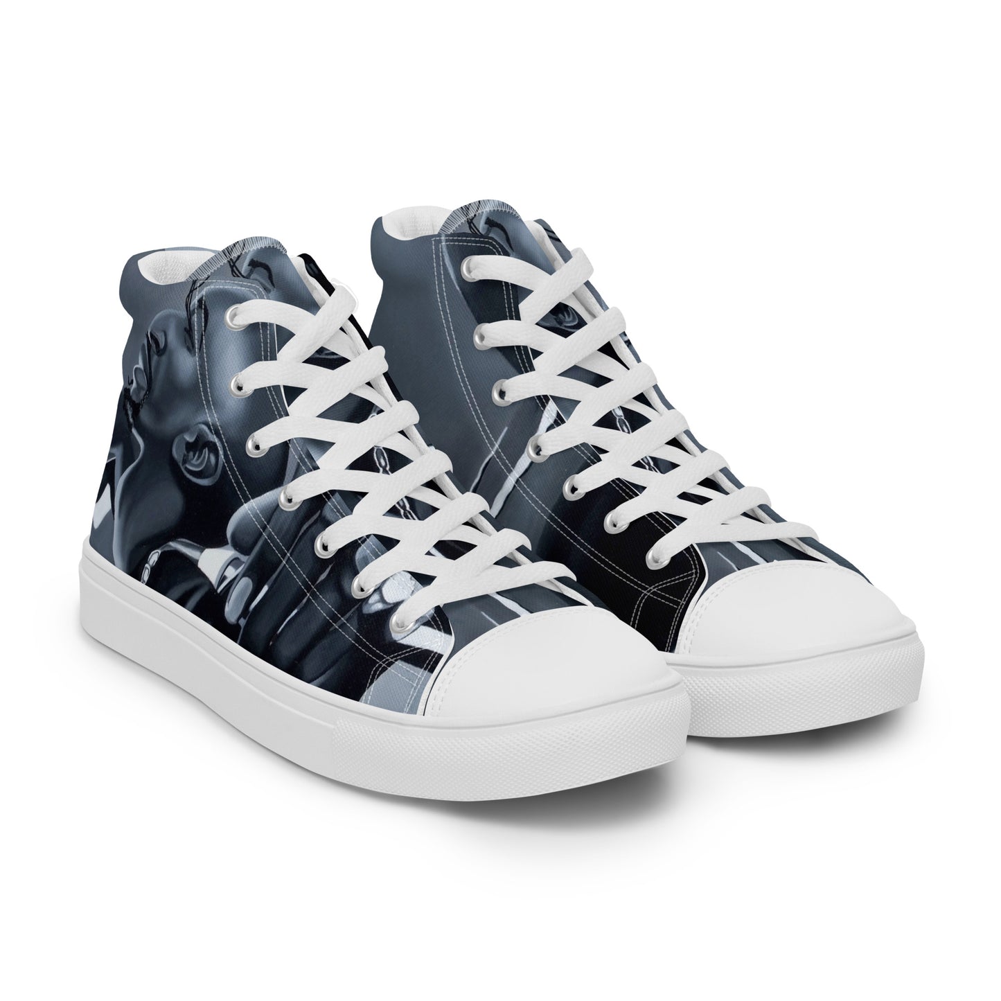 Microphone Fiend Men’s high top canvas shoes