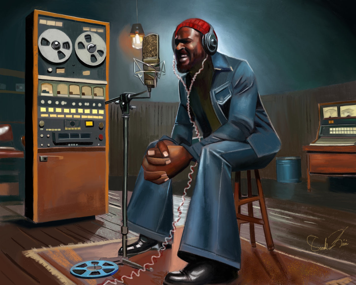 Marvin Gaye Studio Session  1/1 48x38