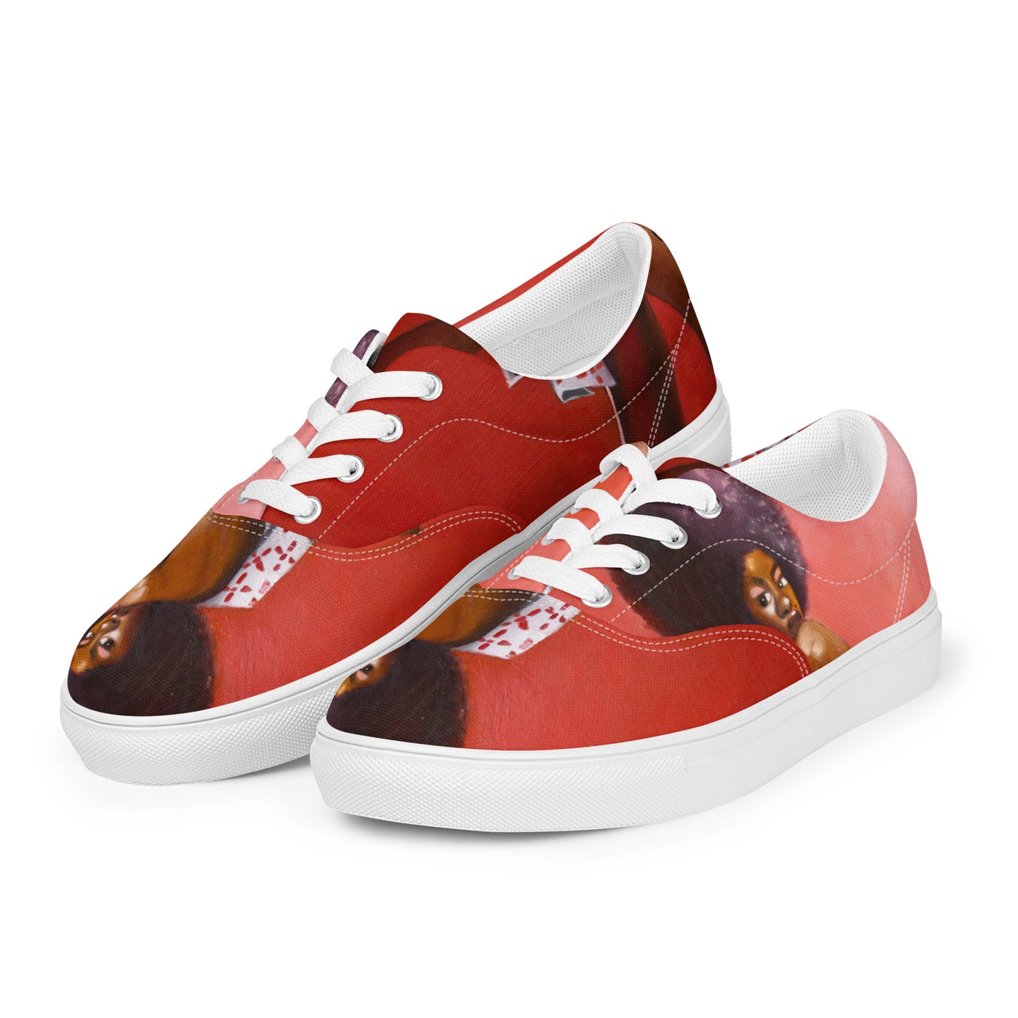 Women’s lace-up canvas shoes