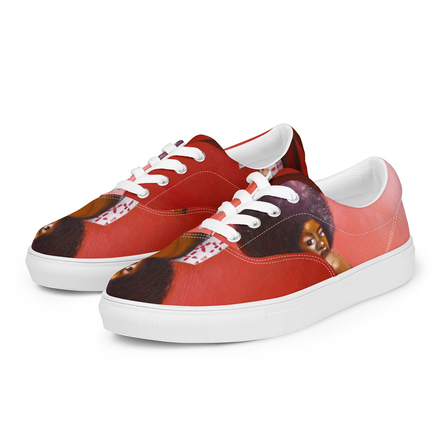 Women’s lace-up canvas shoes