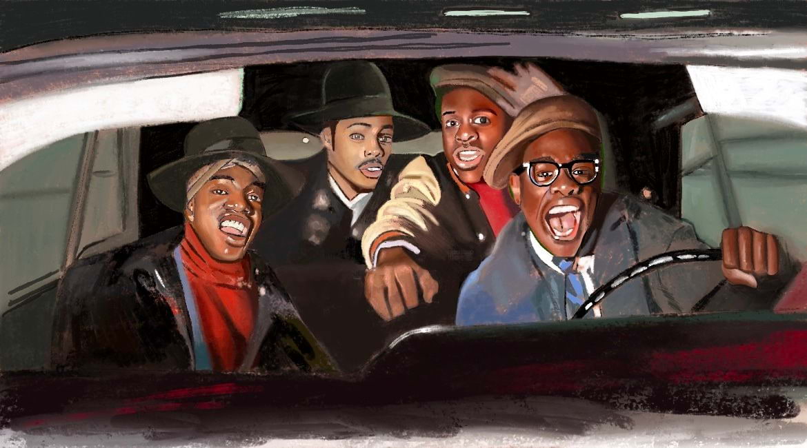 The Chase 24x48 mixed medium