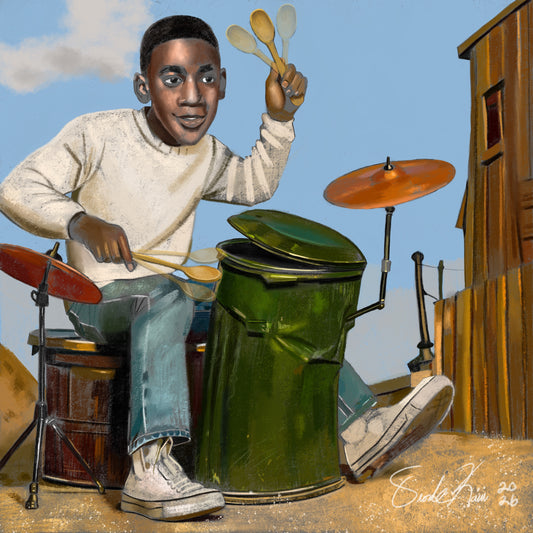 Rock dat Beat  35"x35" cold press Fine Art Paper 1.00 Bleed on each side