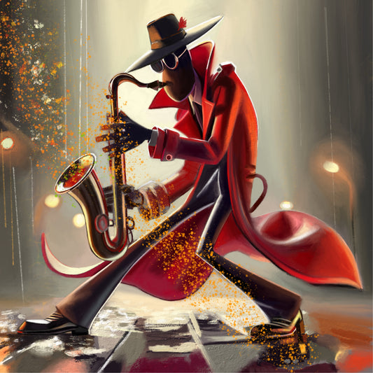 Midnight Melody (25x25 fine art paper)