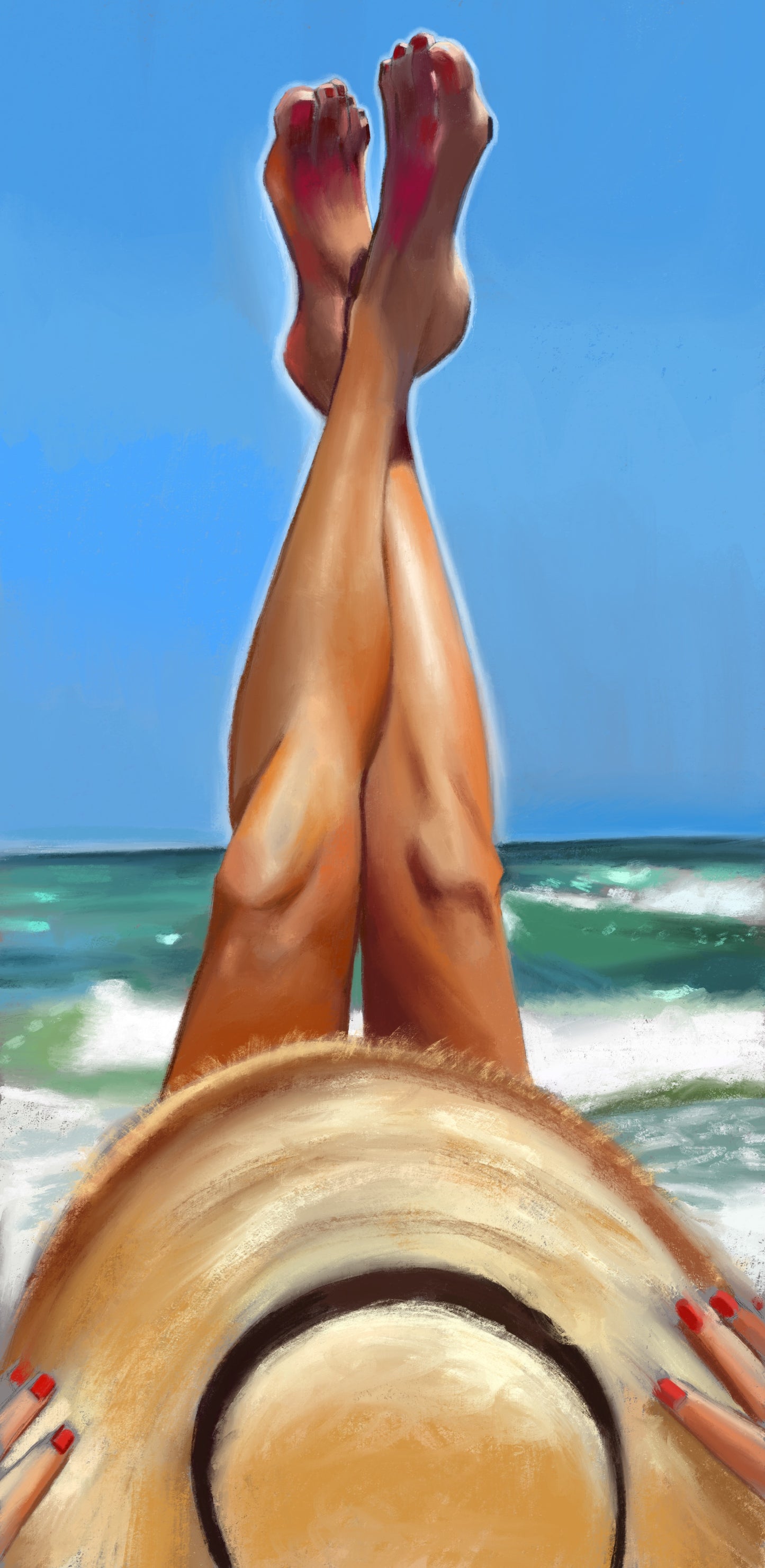 Chilling (24x11) Fine Art Paper