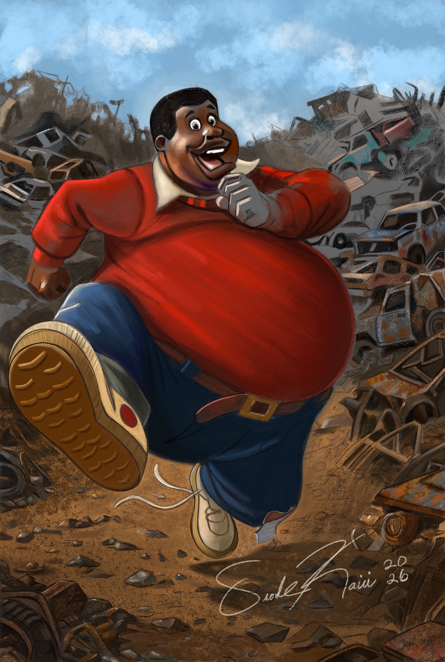 Welcome To the Junkyard 36"x24" Somerset velvet fine art paper